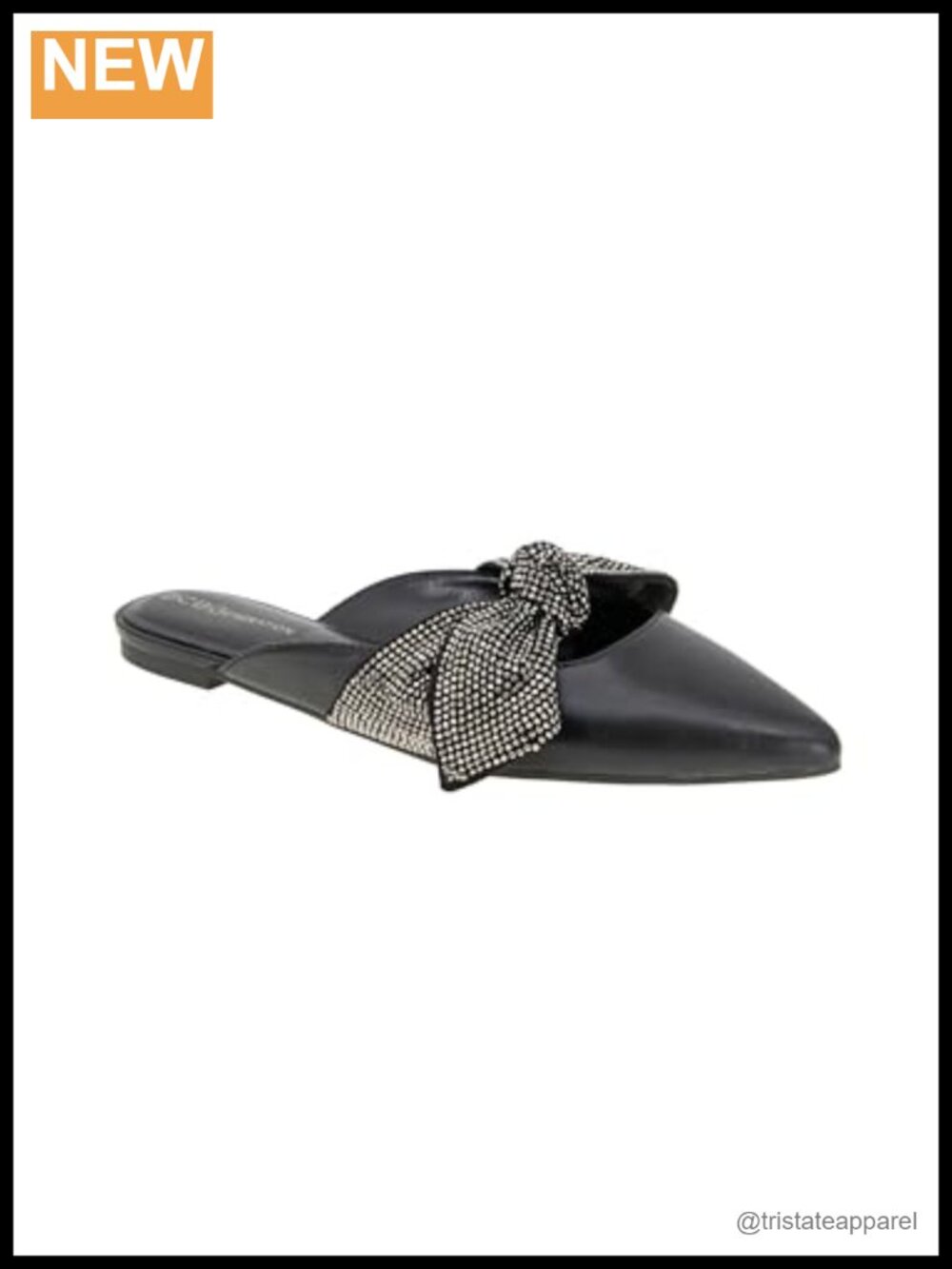 Faux Leather Pointed Toe Mule with Memory Foam Cushion